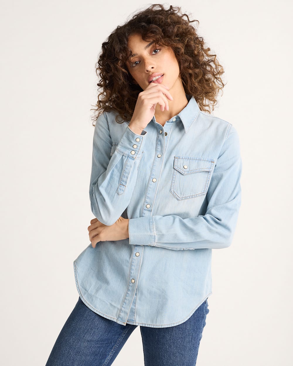 PENDLETON WOMEN'S CHAMBRAY GAMBLER SHIRT