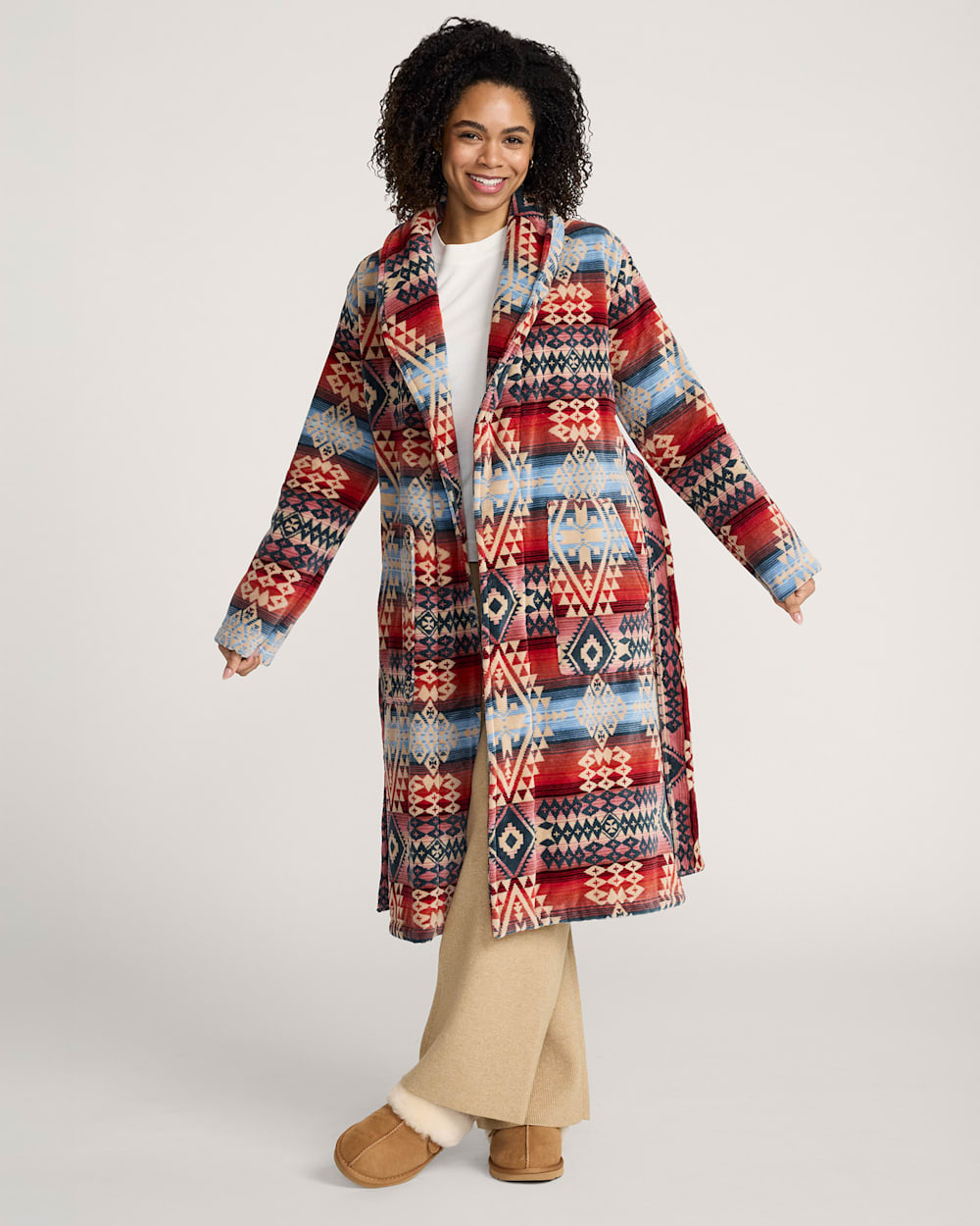 PENDLETON WOMEN'S COTTON TERRY VELOUR BATHROBE