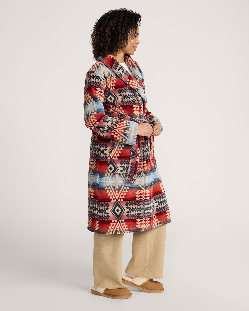 PENDLETON WOMEN'S COTTON TERRY VELOUR BATHROBE