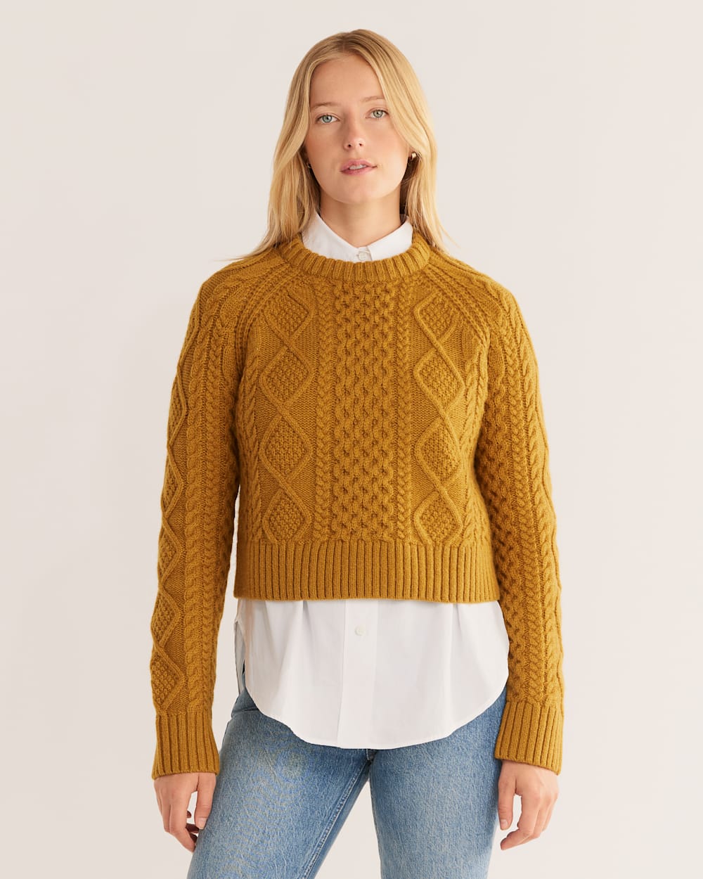 PENDLETON WOMEN'S SHETLAND COLLECTION FISHERMAN SWEATER