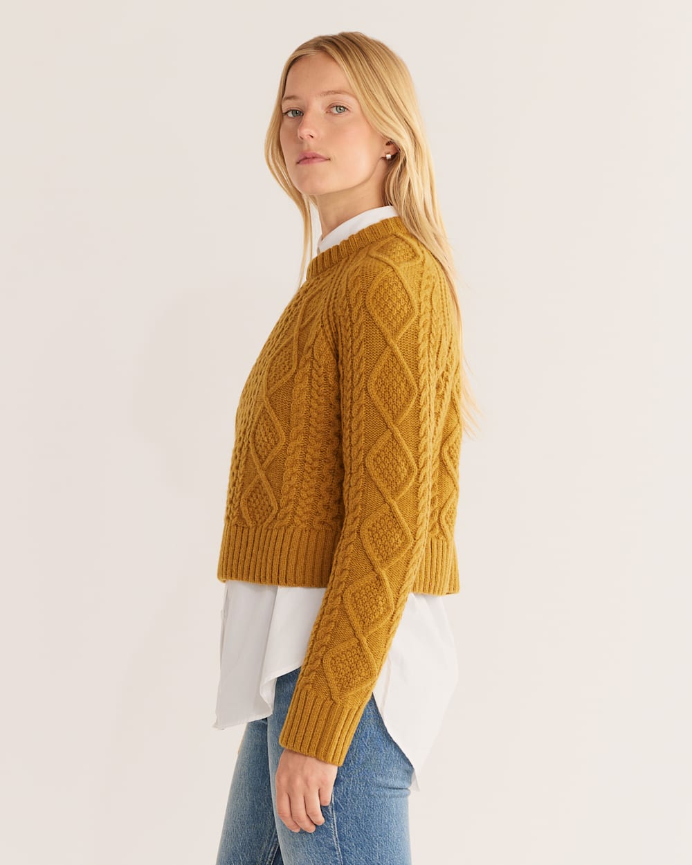 PENDLETON WOMEN'S SHETLAND COLLECTION FISHERMAN SWEATER