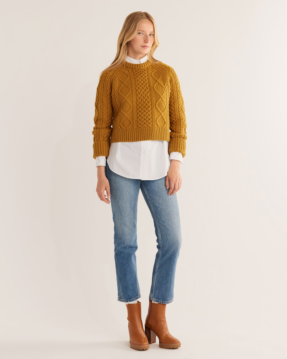 PENDLETON WOMEN'S SHETLAND COLLECTION FISHERMAN SWEATER
