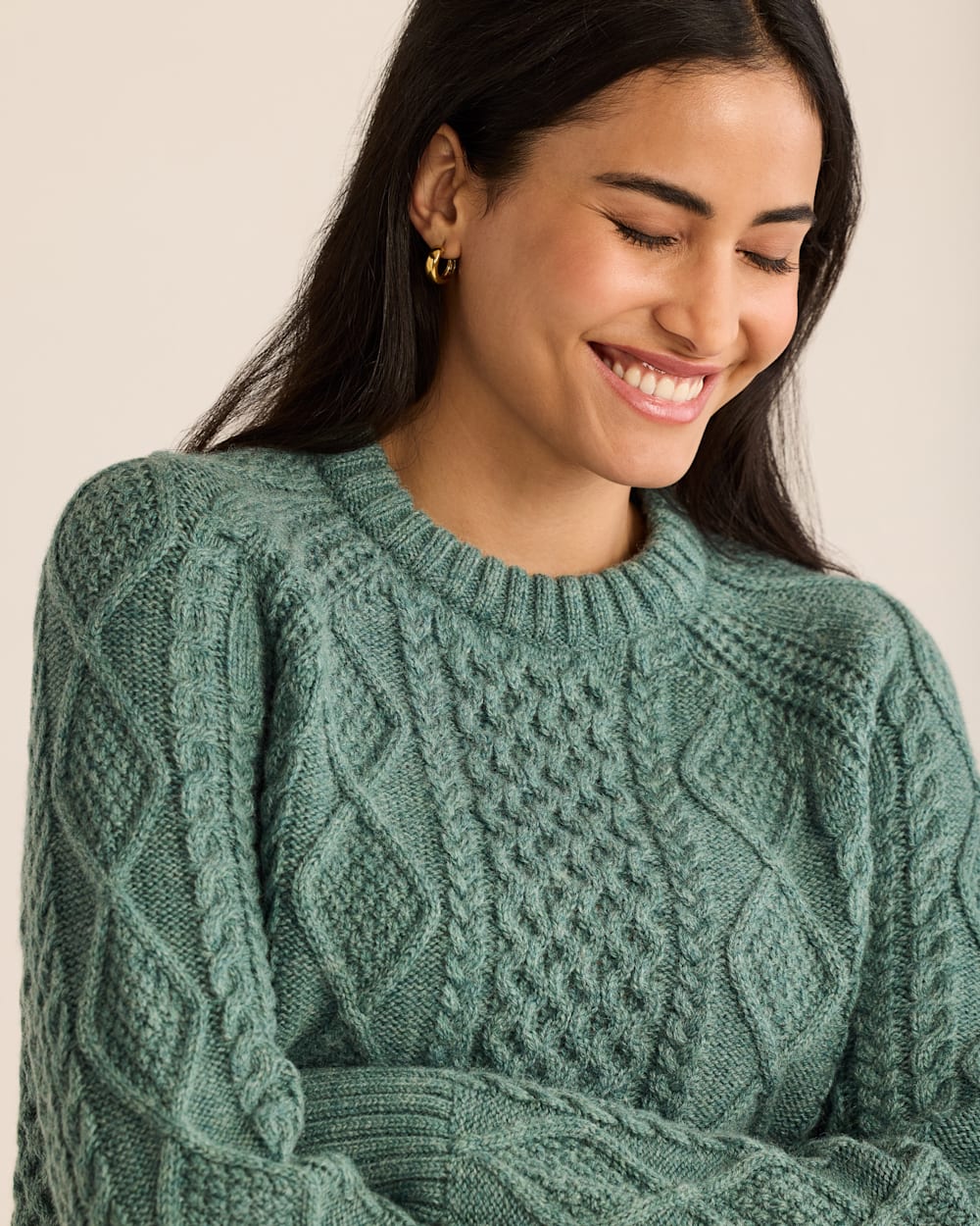 PENDLETON WOMEN'S SHETLAND COLLECTION FISHERMAN SWEATER