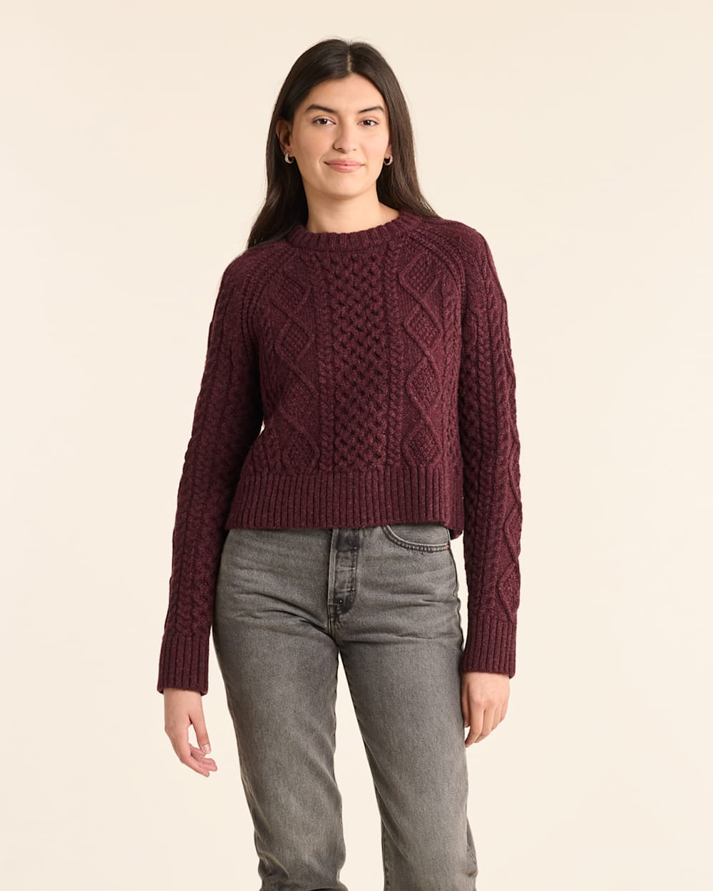 PENDLETON WOMEN'S SHETLAND COLLECTION FISHERMAN SWEATER