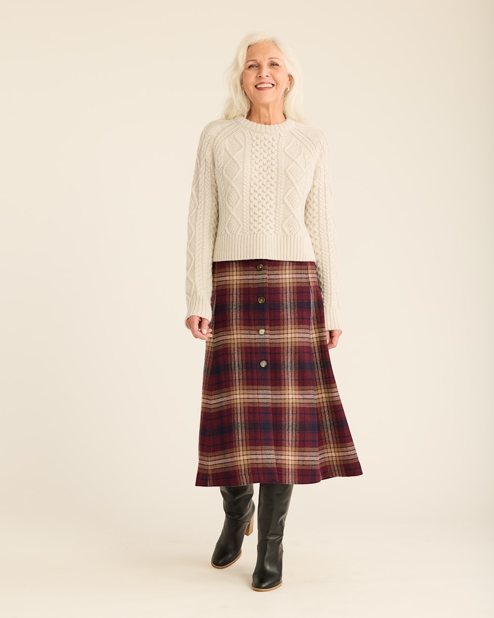 PENDLETON WOMEN'S SHETLAND COLLECTION FISHERMAN SWEATER