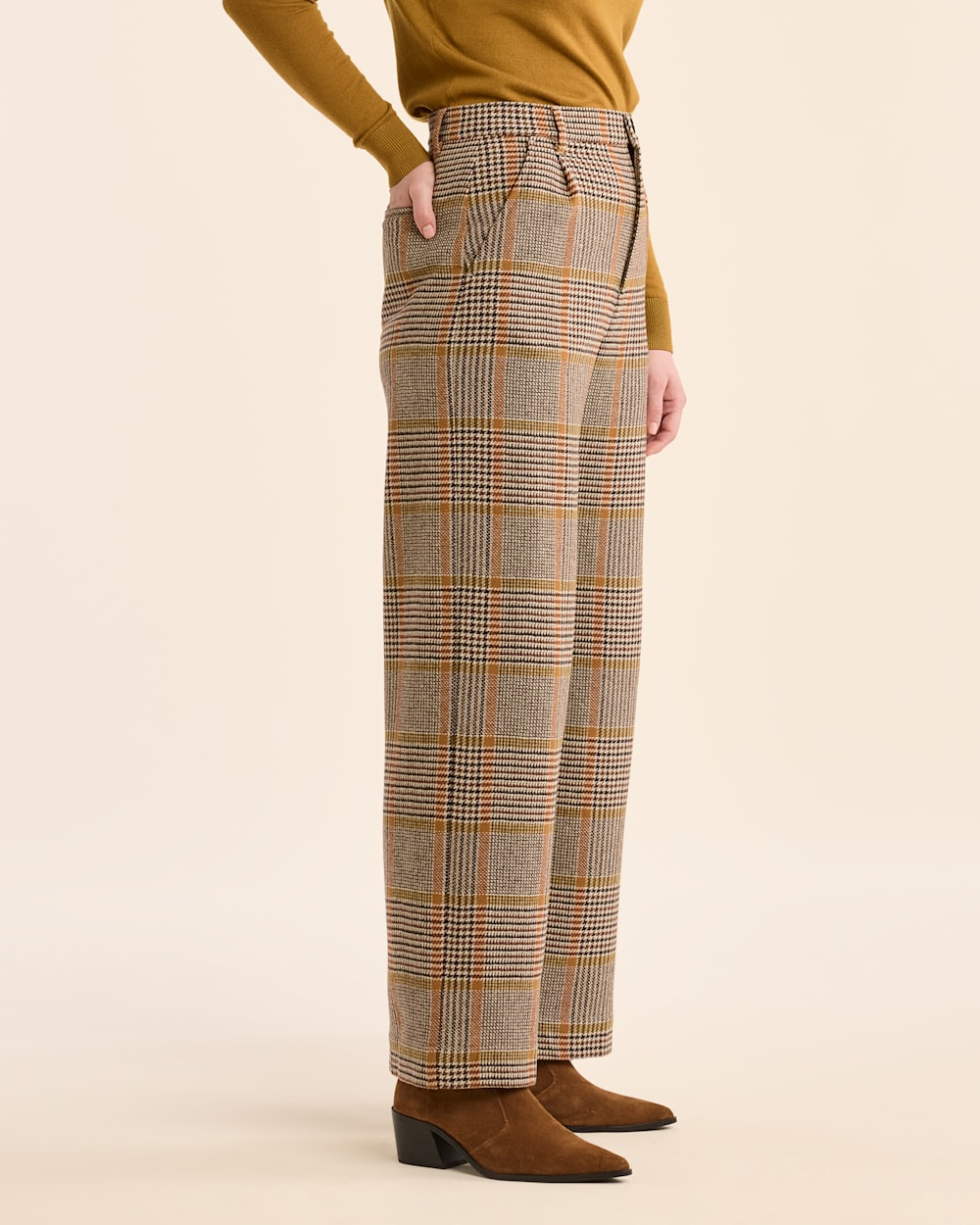 PENDLETON WOMEN'S GLEN PLAID WOOL TROUSERS