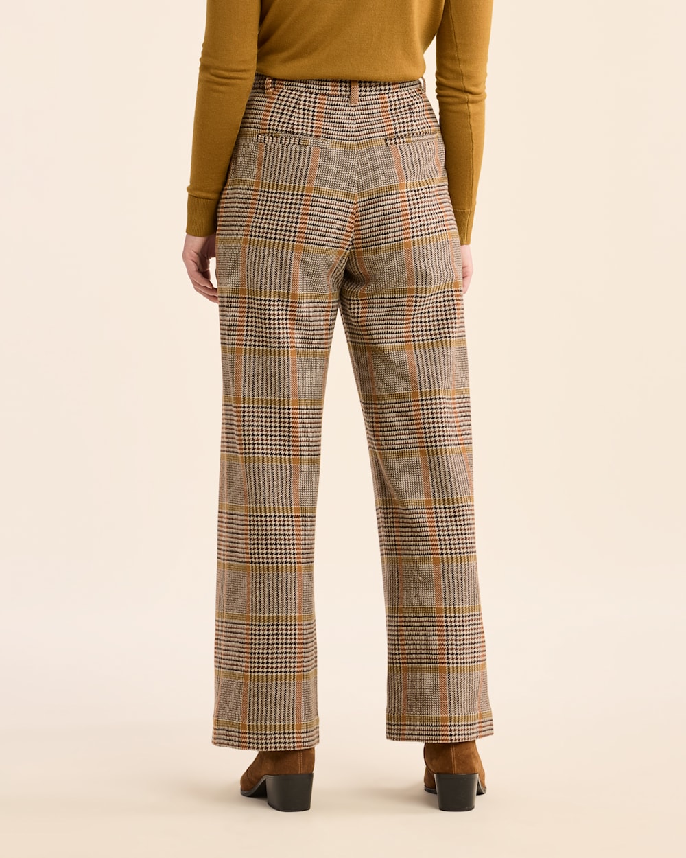 PENDLETON WOMEN'S GLEN PLAID WOOL TROUSERS