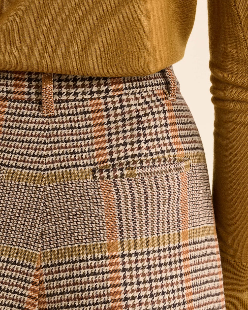 PENDLETON WOMEN'S GLEN PLAID WOOL TROUSERS