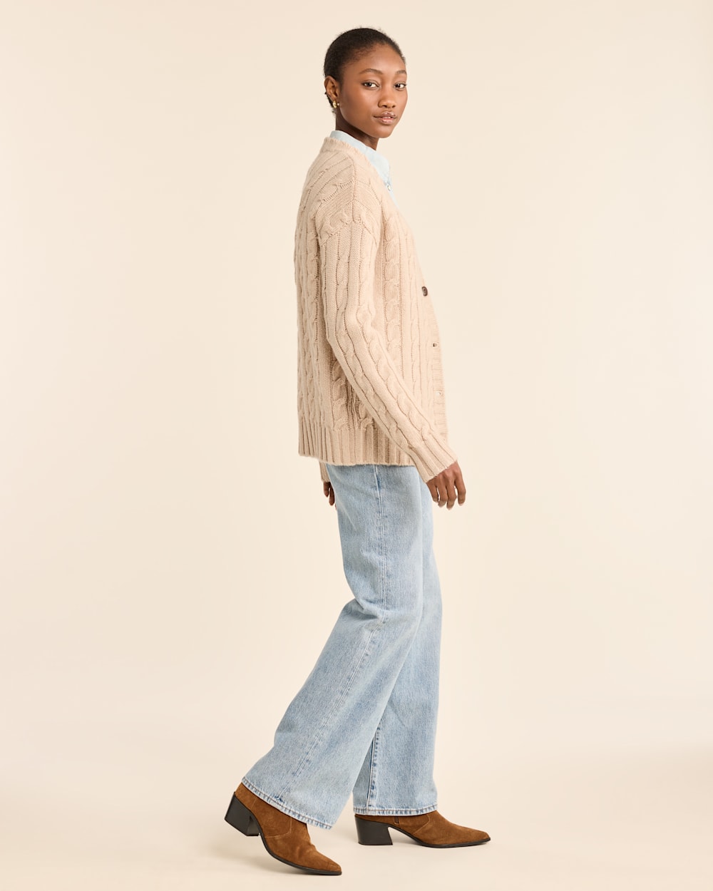 PENDLETON WOMEN'S SHETLAND COLLECTION FISHERMAN CARDIGAN