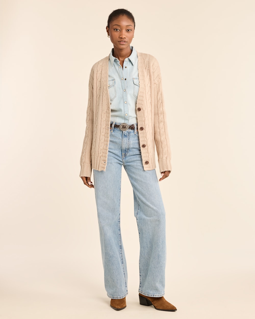 PENDLETON WOMEN'S SHETLAND COLLECTION FISHERMAN CARDIGAN