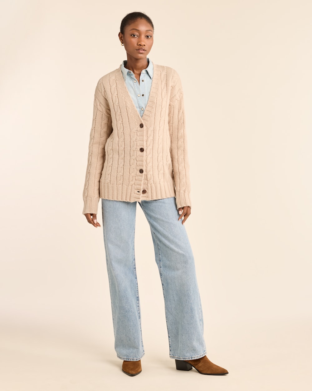 PENDLETON WOMEN'S SHETLAND COLLECTION FISHERMAN CARDIGAN