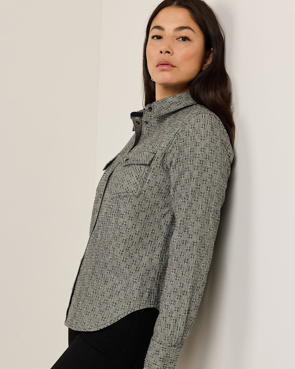 PENDLETON WOMEN'S TEXTURED WOOL GAMBLER SHIRT