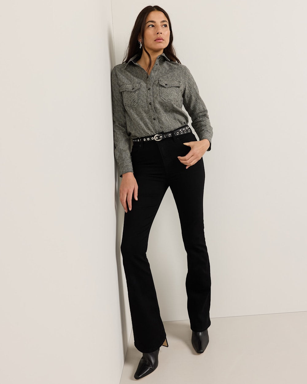 PENDLETON WOMEN'S TEXTURED WOOL GAMBLER SHIRT