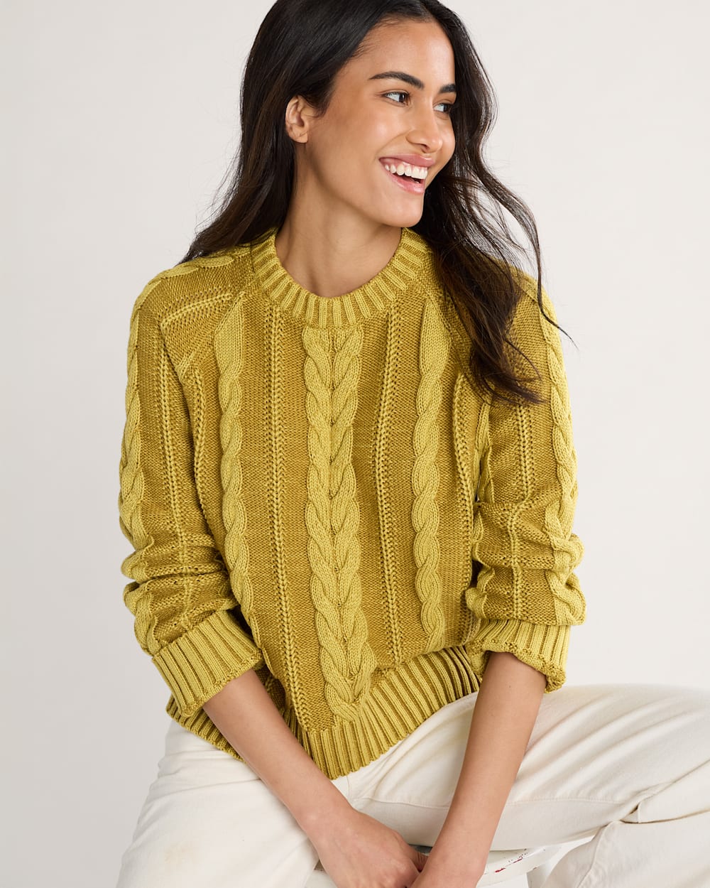PENDLETON WOMEN'S COTTON CABLE SWEATER