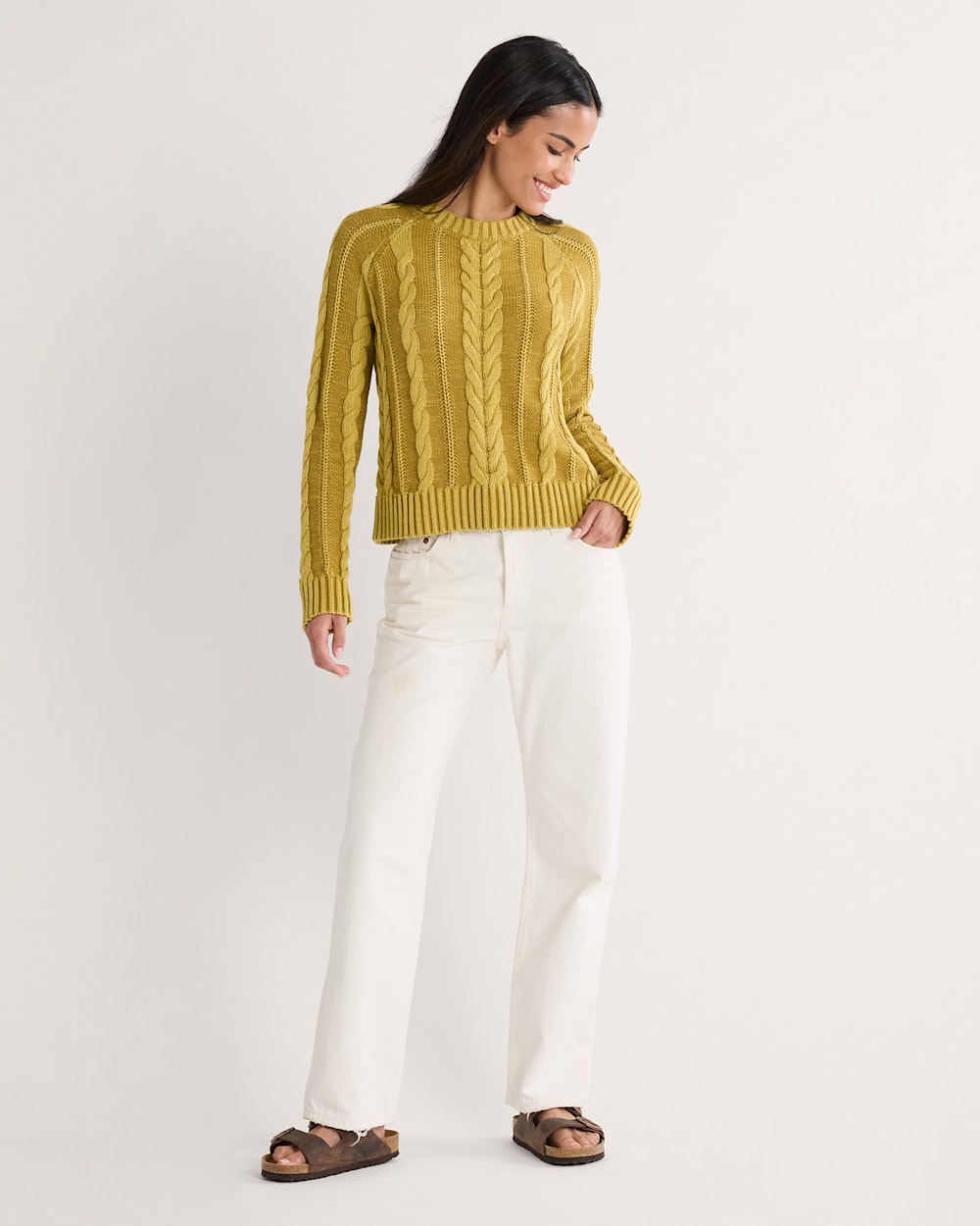 PENDLETON WOMEN'S COTTON CABLE SWEATER