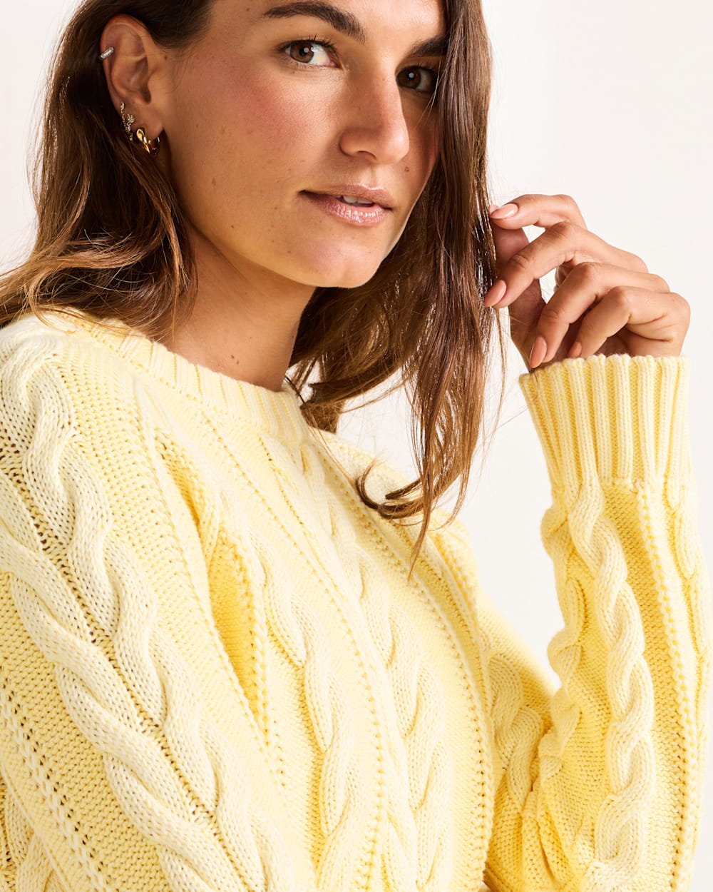 PENDLETON WOMEN'S COTTON CABLE SWEATER