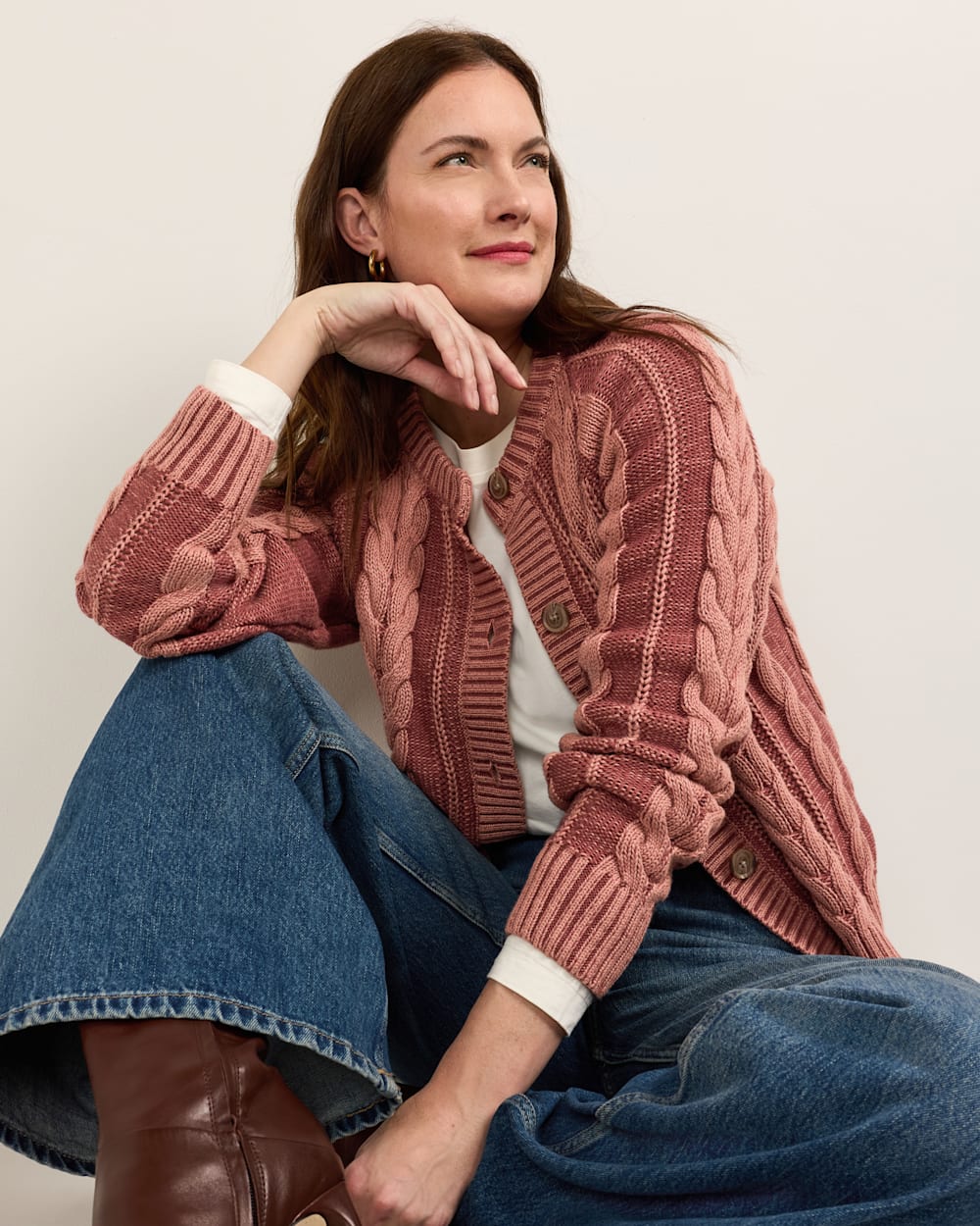 PENDLETON WOMEN'S COTTON CABLE CARDIGAN