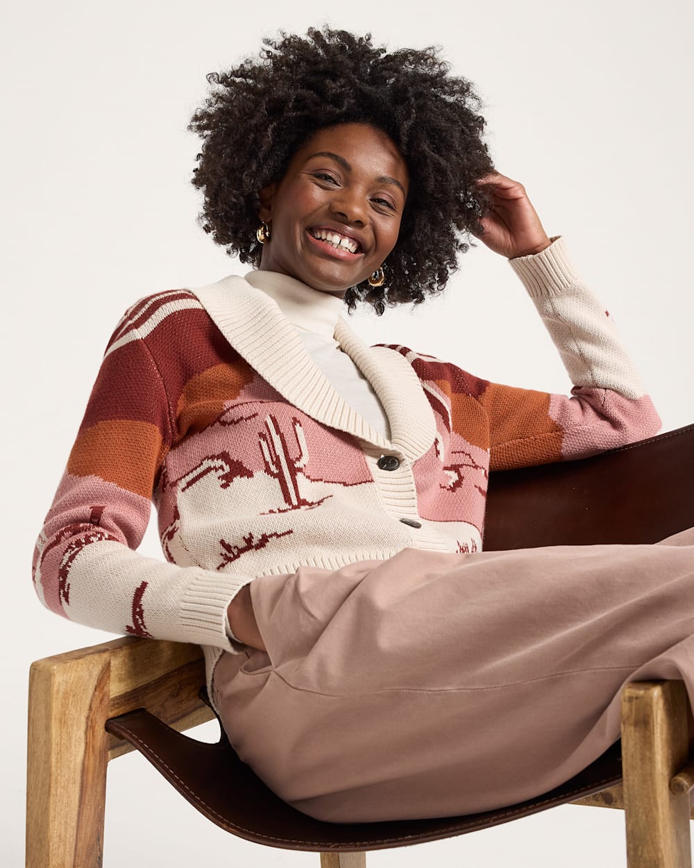 PENDLETON WOMEN'S WESTERN SCENIC COTTON CARDIGAN