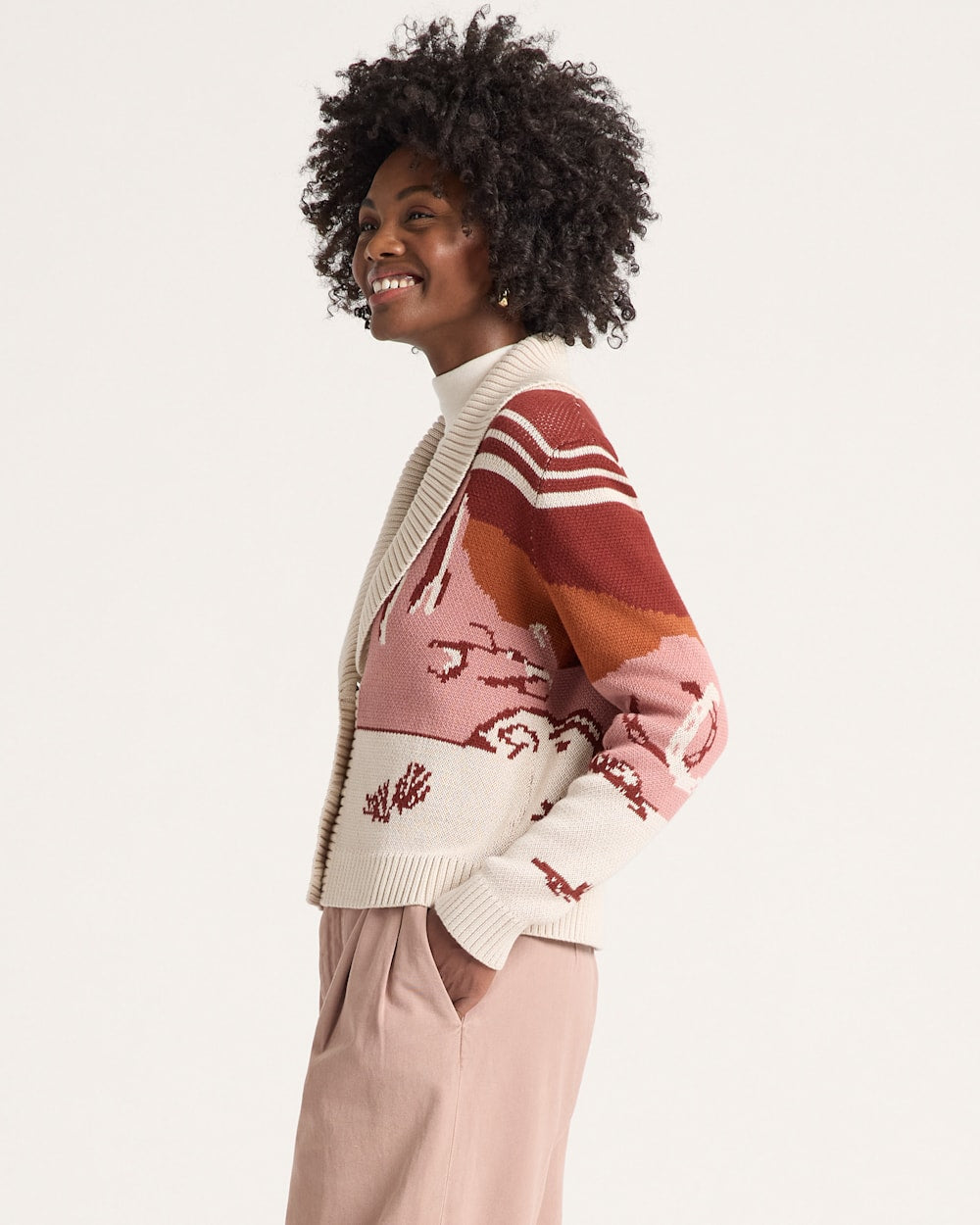 PENDLETON WOMEN'S WESTERN SCENIC COTTON CARDIGAN