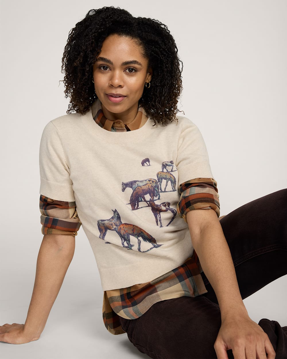 PENDLETON WOMEN'S WILD HORSE COTTON SWEATER