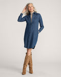 PENDLETON WOMEN'S EMBROIDERED CHAMBRAY GAMBLER SHIRT DRESS