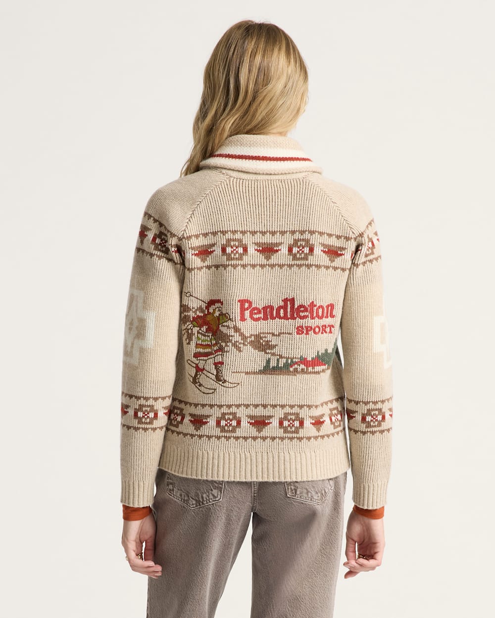PENDLETON WOMEN'S ALPINE LAMBSWOOL ZIP CARDIGAN