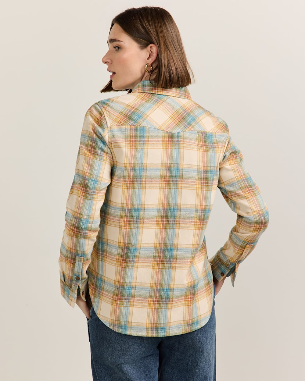 PENDLETON WOMEN'S PLAID COTTON FLANNEL RELAXED SHIRT
