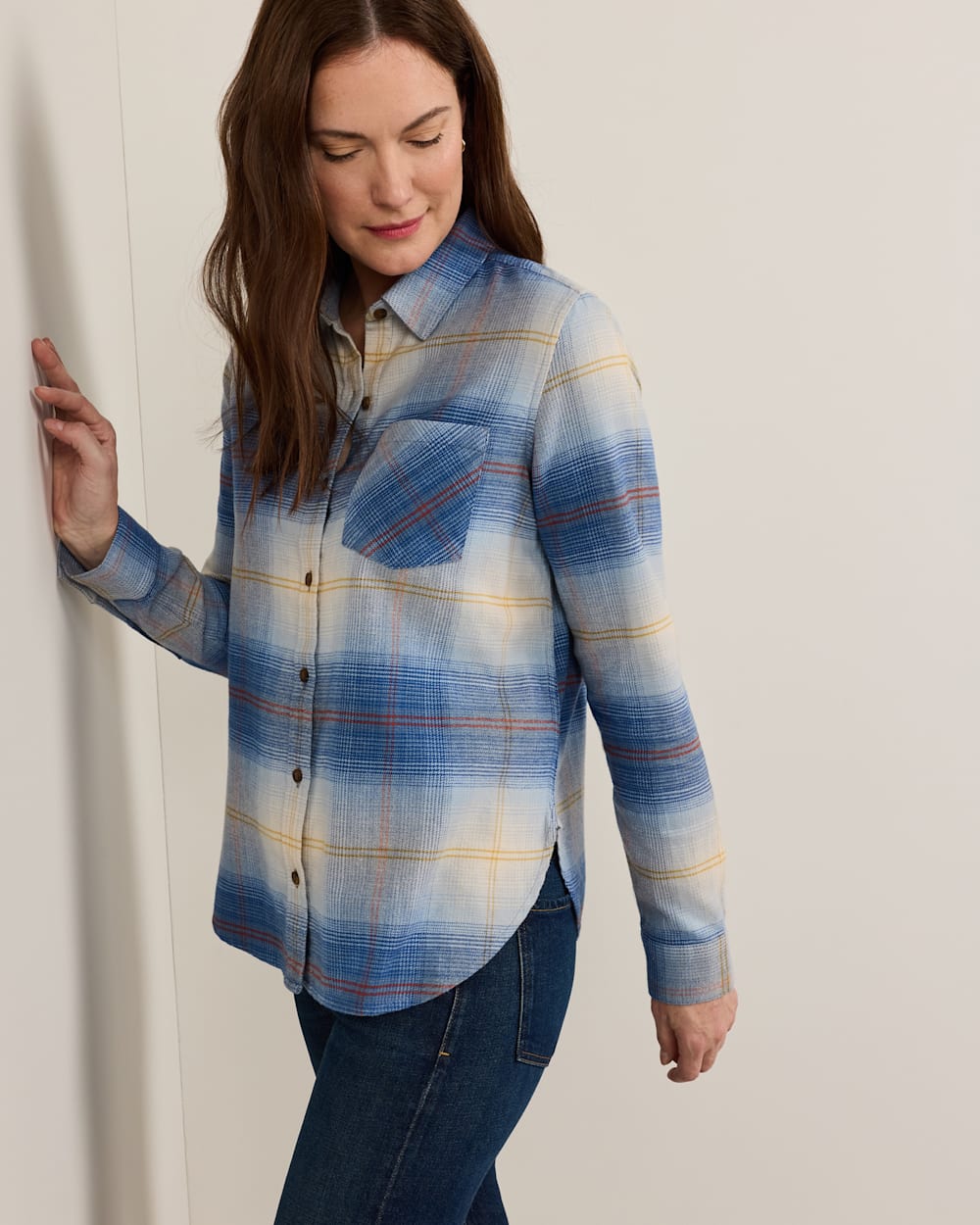 PENDLETON WOMEN'S PLAID COTTON FLANNEL RELAXED SHIRT