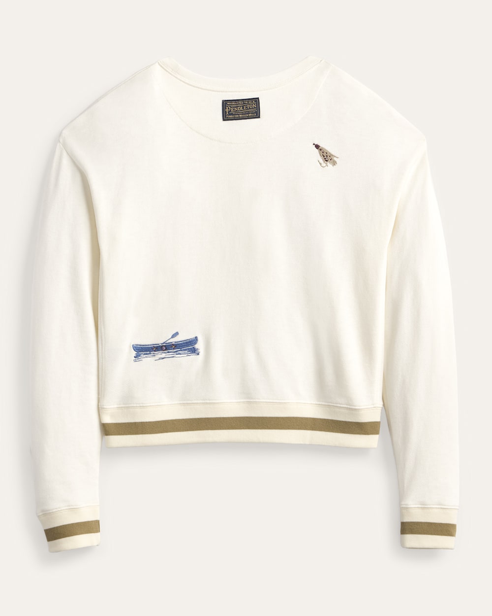 PENDLETON WOMEN'S LAKESIDE EMBROIDERED FRENCH TERRY PULLOVER