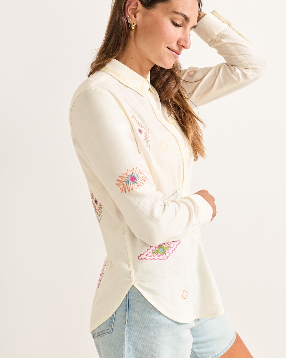 PENDLETON WOMEN'S EMBROIDERED PERFECT ONE POCKET SHIRT