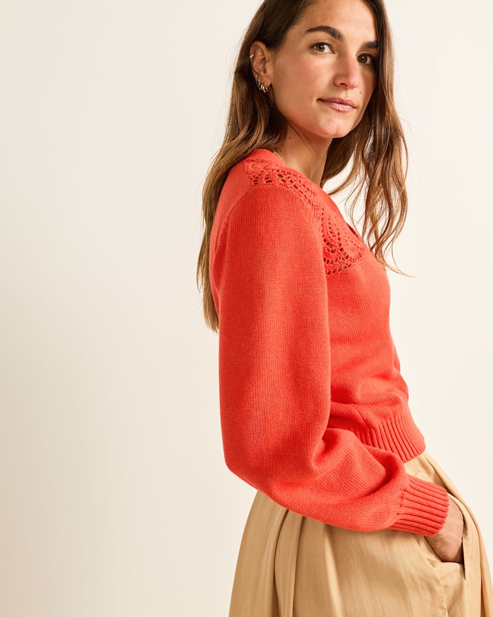 PENDLETON WOMEN'S CROCHET COTTON CARDIGAN