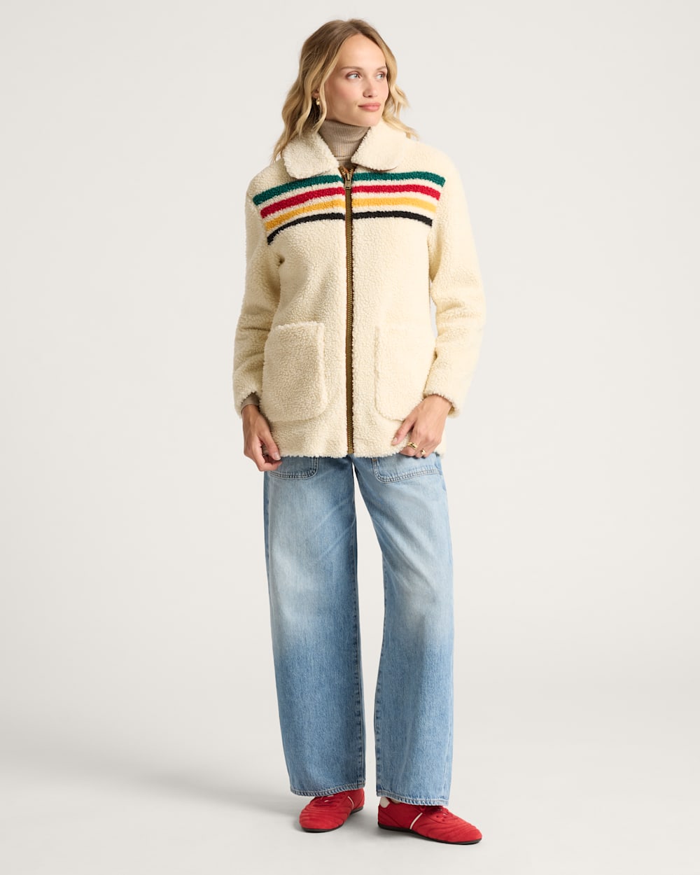 PENDLETON WOMEN'S GLACIER SUNSET SHERPA FLEECE JACKET