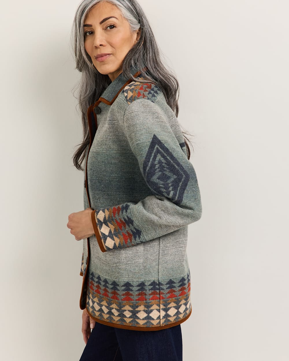 PENDLETON WOMEN'S HARDING REVERSIBLE WOOL COAT