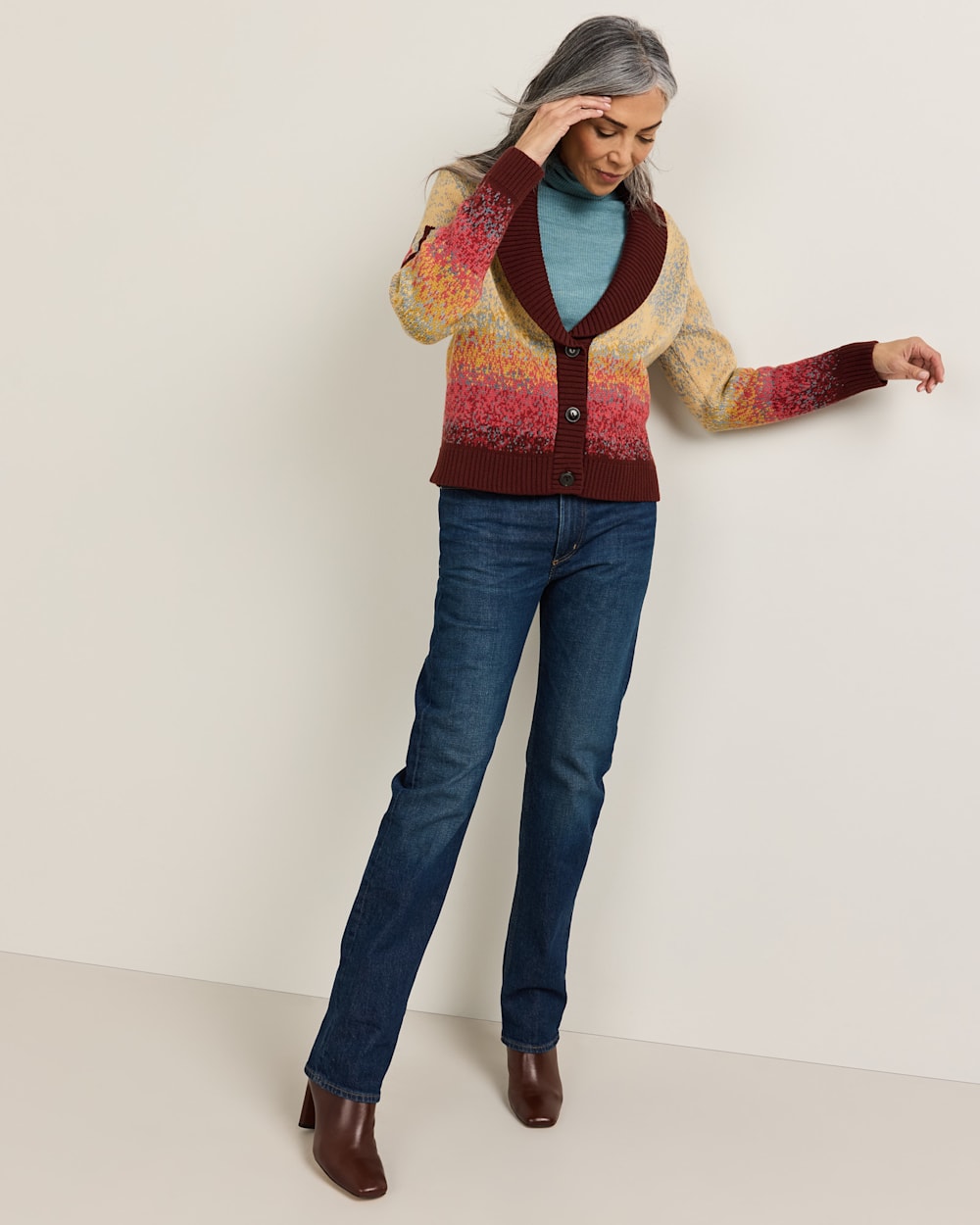 PENDLETON WOMEN'S WESTERN SCENIC COTTON CARDIGAN