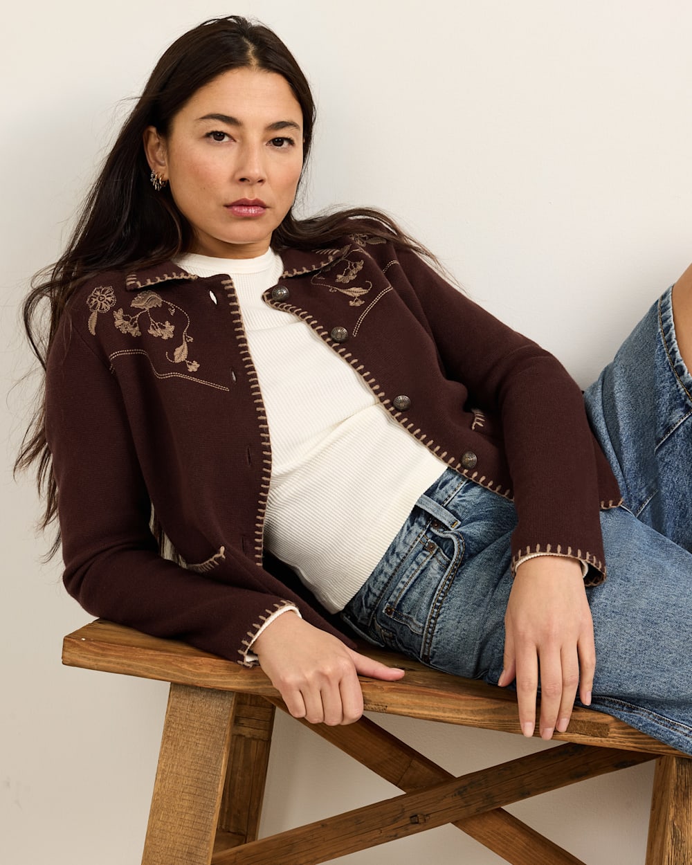 PENDLETON WOMEN'S EMBROIDERED SOUVENIR CARDIGAN