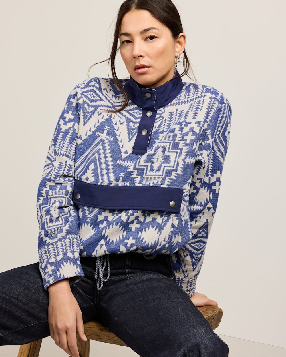 PENDLETON WOMEN'S DOUBLESOFT HALF-SNAP PULLOVER