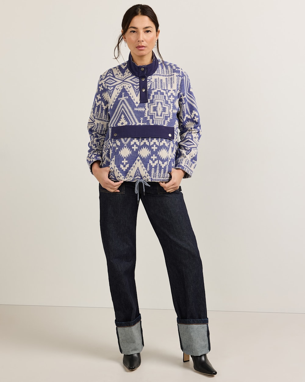 PENDLETON WOMEN'S DOUBLESOFT HALF-SNAP PULLOVER
