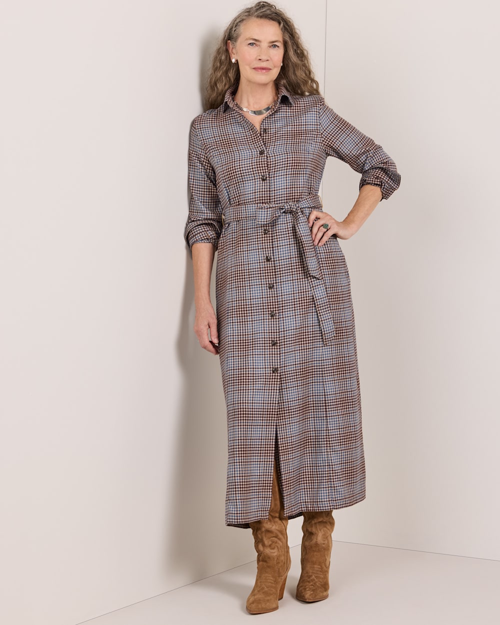 PENDLETON WOMEN'S PLAID WORSTED WOOL SHIRT DRESS