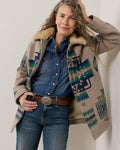 PENDLETON WOMEN'S BROWNSVILLE SHEARLING COLLAR WOOL COAT