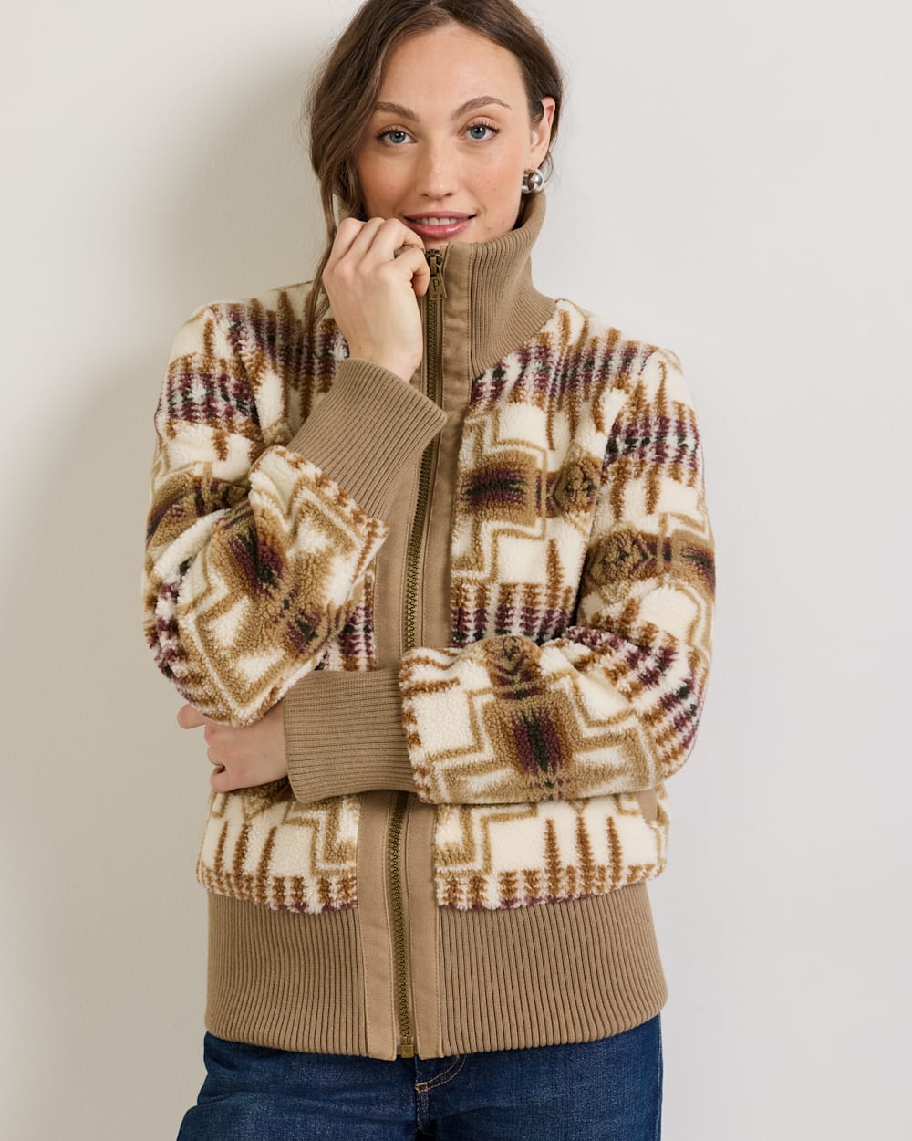 PENDLETON WOMEN'S HARDING FOXGLOVE FLEECE BOMBER JACKET