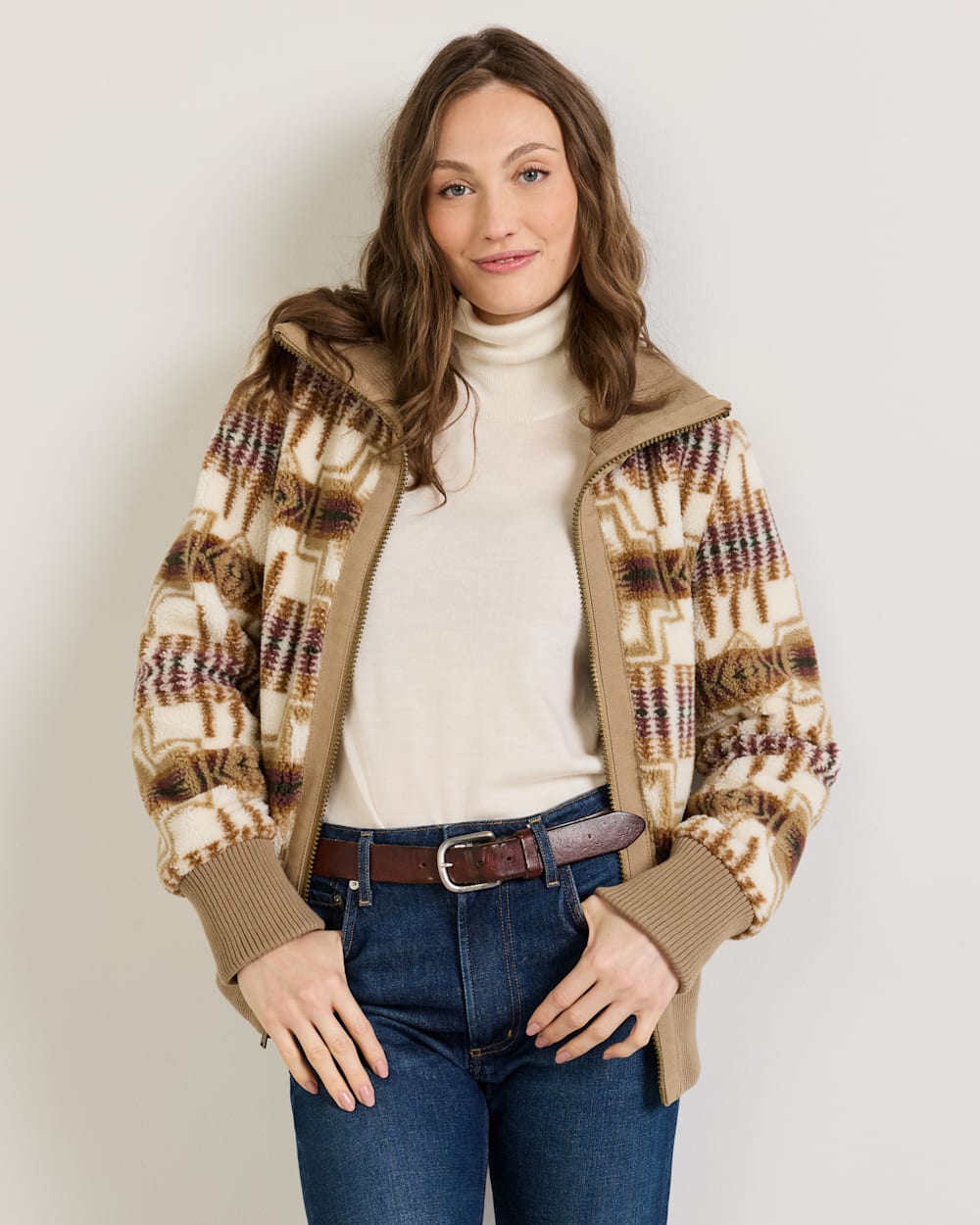 PENDLETON WOMEN'S HARDING FOXGLOVE FLEECE BOMBER JACKET