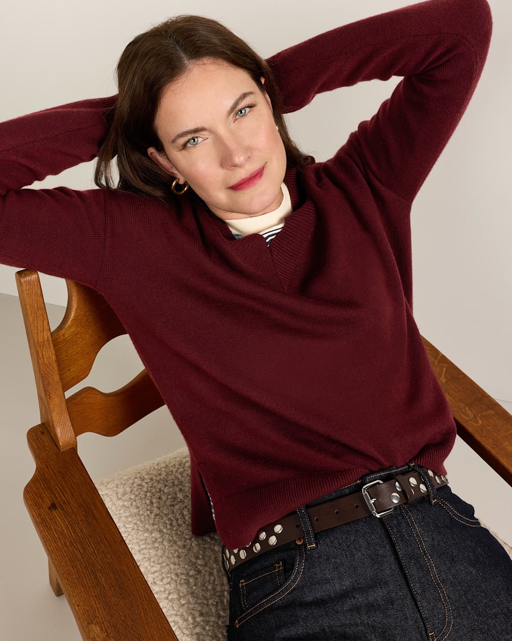 PENDLETON WOMEN'S MERINO V-NECK SWEATER