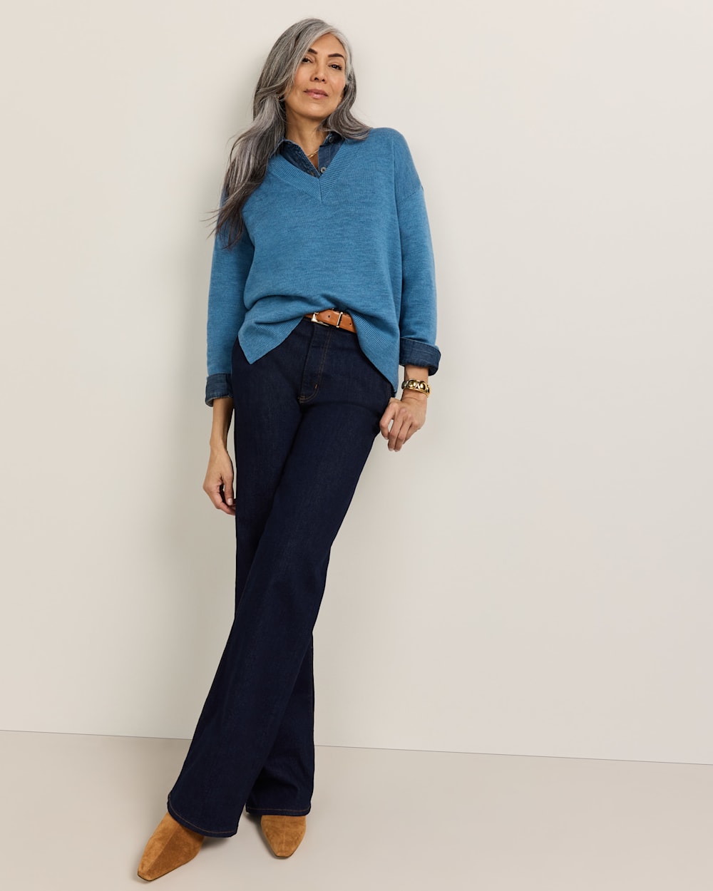 PENDLETON WOMEN'S MERINO V-NECK SWEATER