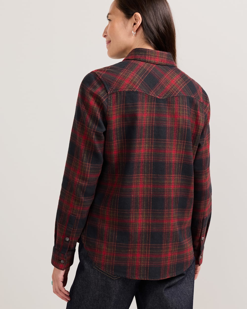 PENDLETON WOMEN'S PLAID PERFECT TWO POCKET FLANNEL SHIRT