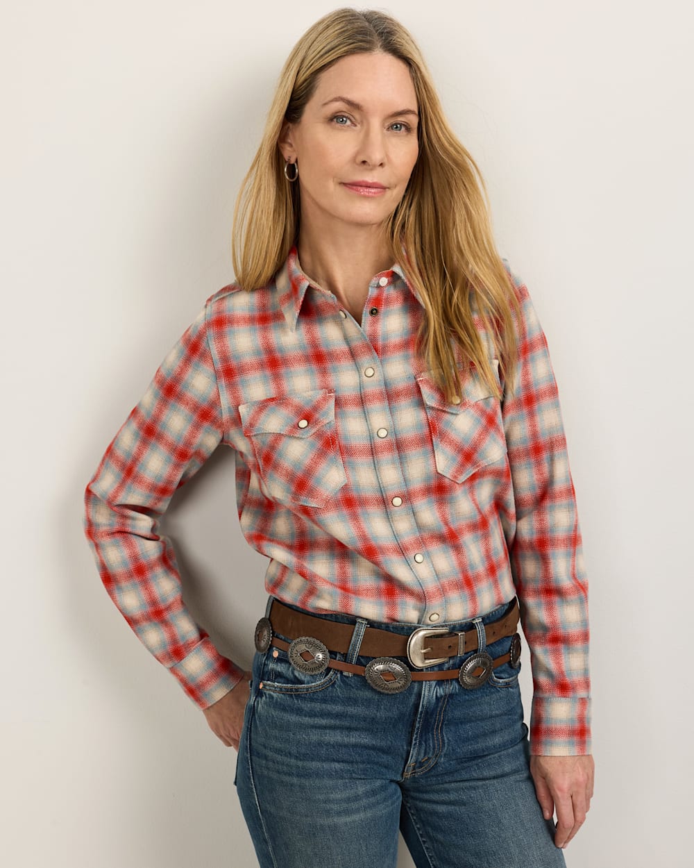PENDLETON WOMEN'S PLAID WOOL GAMBLER SHIRT