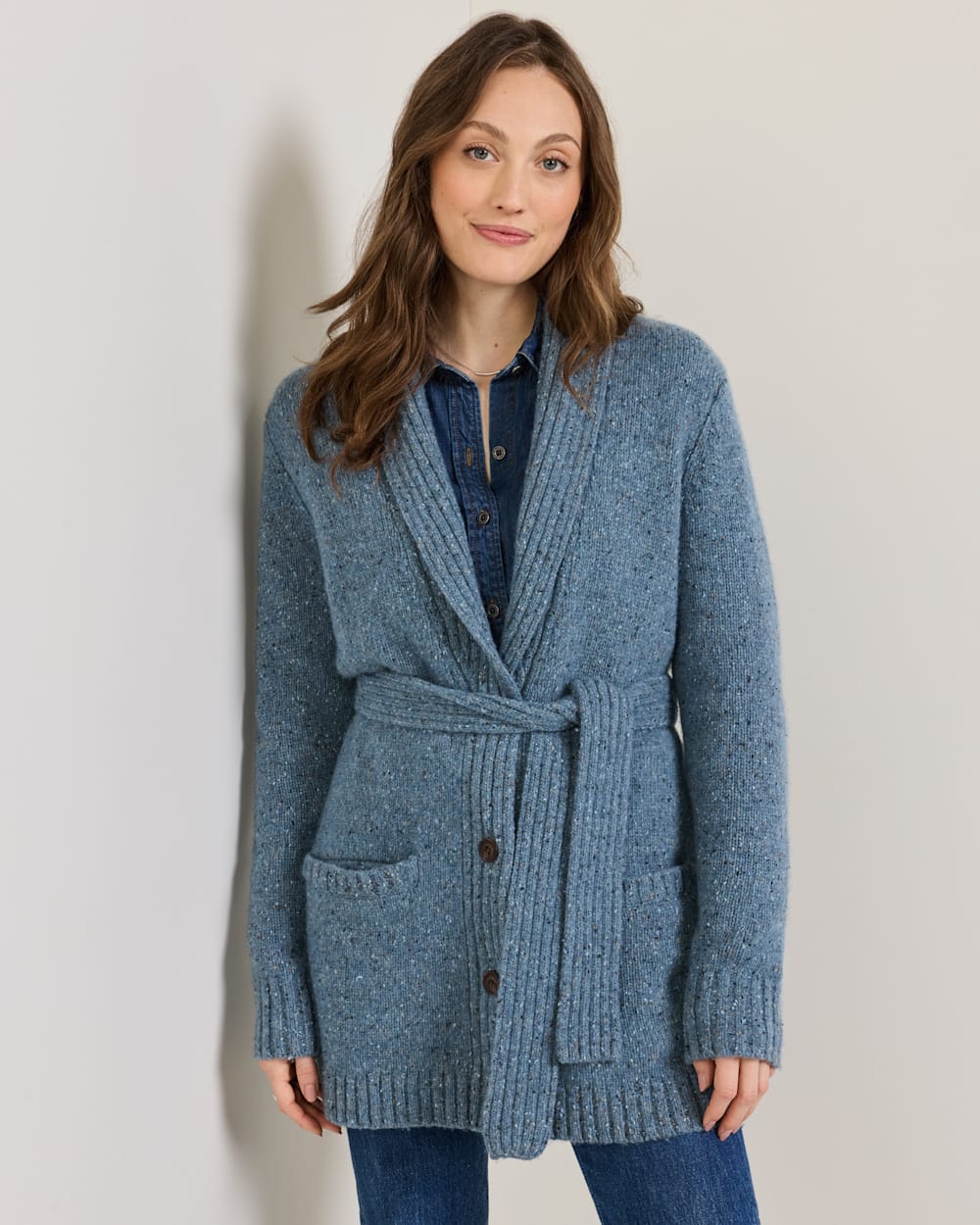 PENDLETON WOMEN'S LAMBSWOOL BELTED CARDIGAN