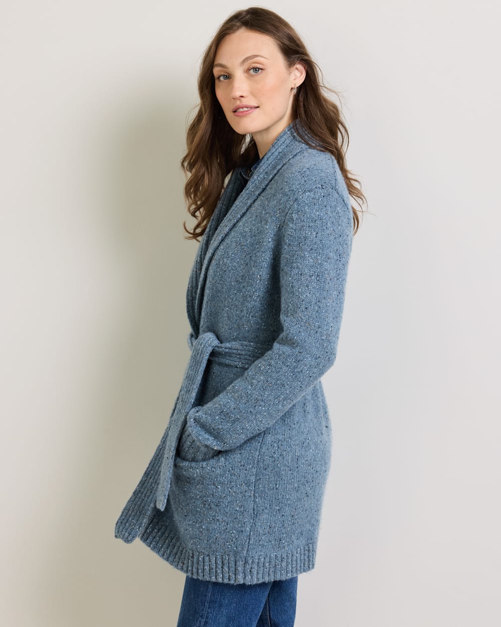 PENDLETON WOMEN'S LAMBSWOOL BELTED CARDIGAN