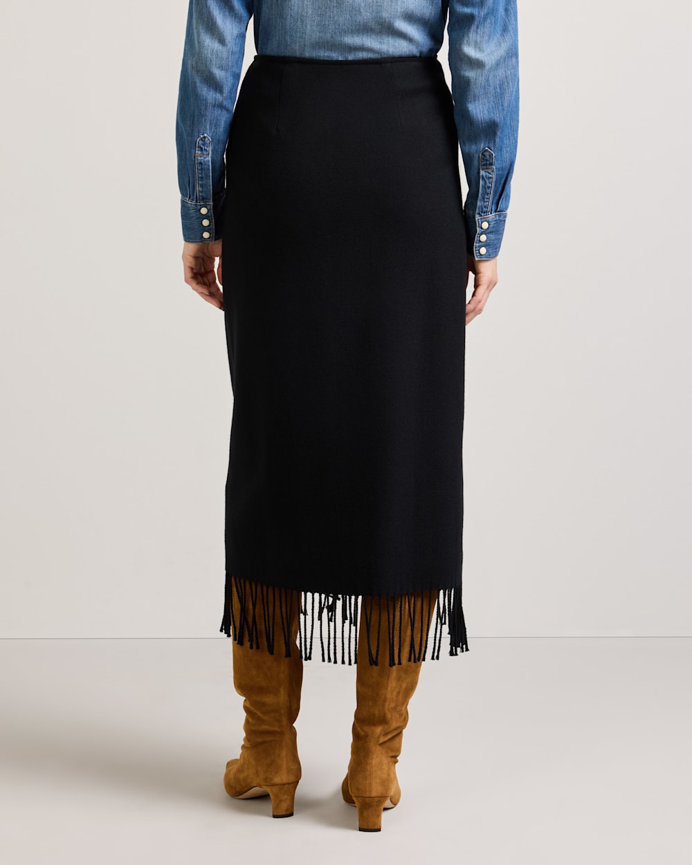 PENDLETON WOMEN'S WOOL FRINGED WRAP SKIRT