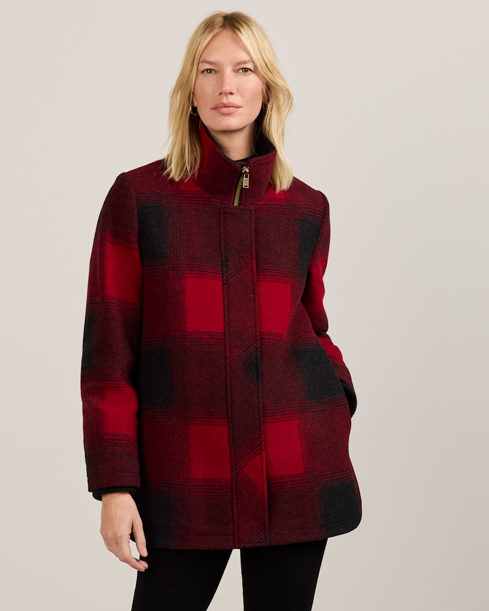 PENDLETON WOMEN'S PLAID WOOL COAT