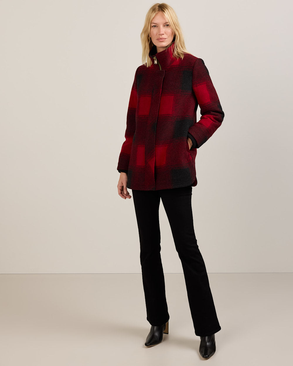 PENDLETON WOMEN'S PLAID WOOL COAT